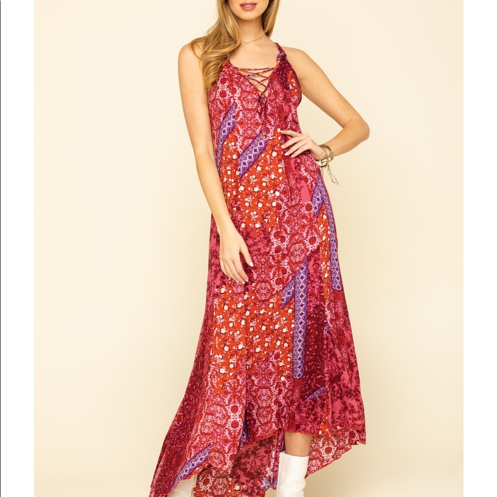 NWT Free People Work of Art Ruffled Maxi Dress